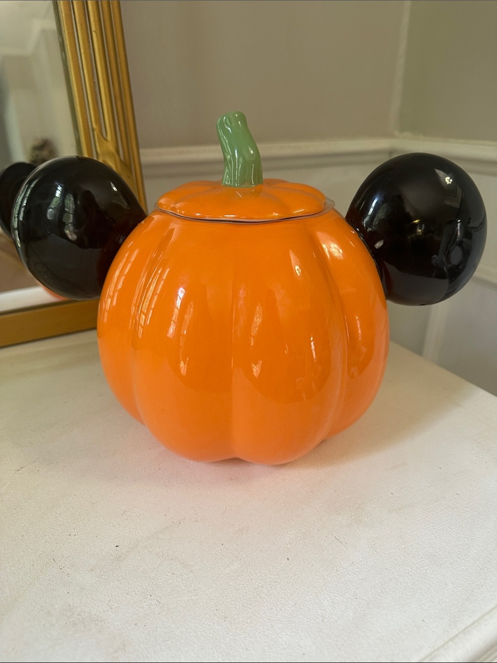 Disney Mickey Mouse Halloween Pumpkin Cookie/Candy Jar NEW - Picture 4 of 7